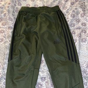 Green Adidas joggers